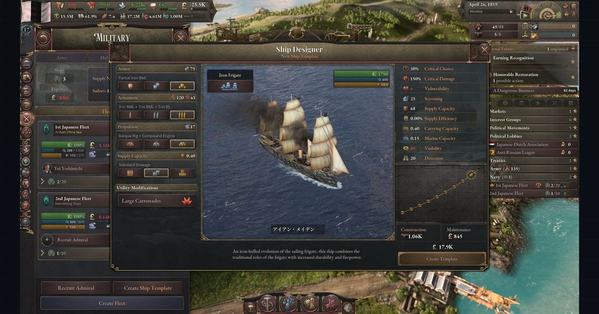 Victoria 3 Volume 3 Great Wave Naval Expansion 2027